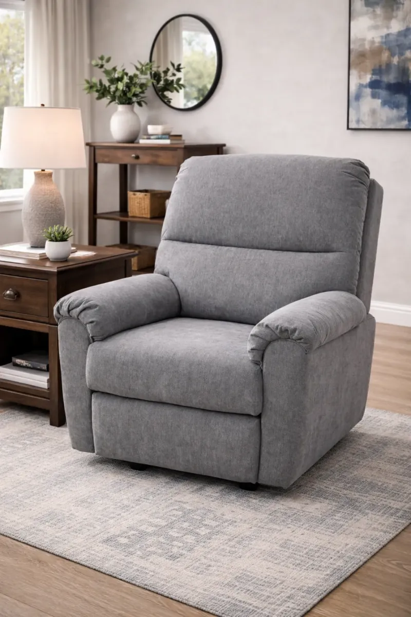 Grey Slim Recliner